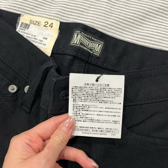Japanese brand MOUSSY black denim jeans with tags BRAND NEW - Picture 4 of 4